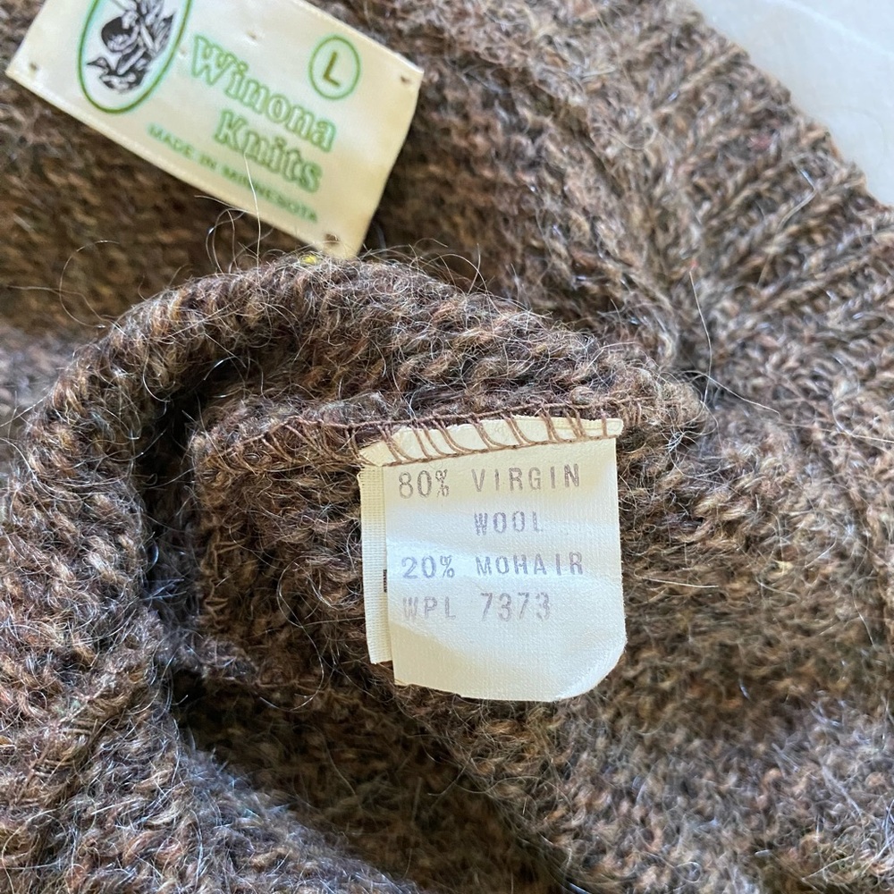 Winona Knits Brown Wool Cardigan Sweater - Picture 8 of 11